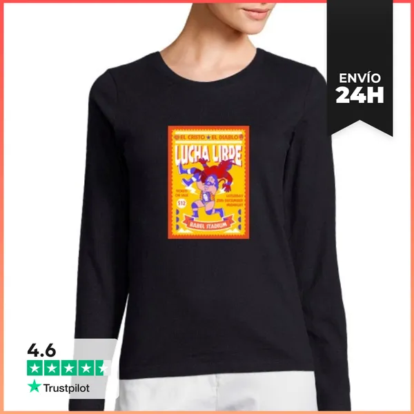 Camiseta Mujer Manga Larga LUCHA LIBRE LaTostadora