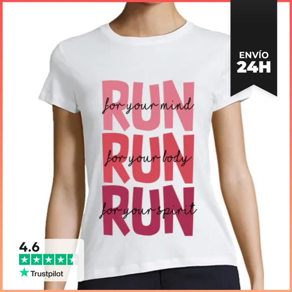 Camiseta Mujer Clásica Trail Running Running Para El Cuerpo