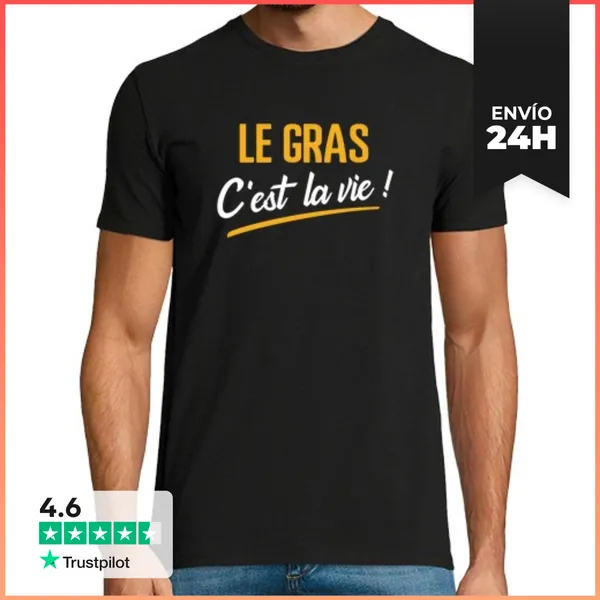 Camiseta Hombre Clásica La Grasa Es El Regalo De La Vida