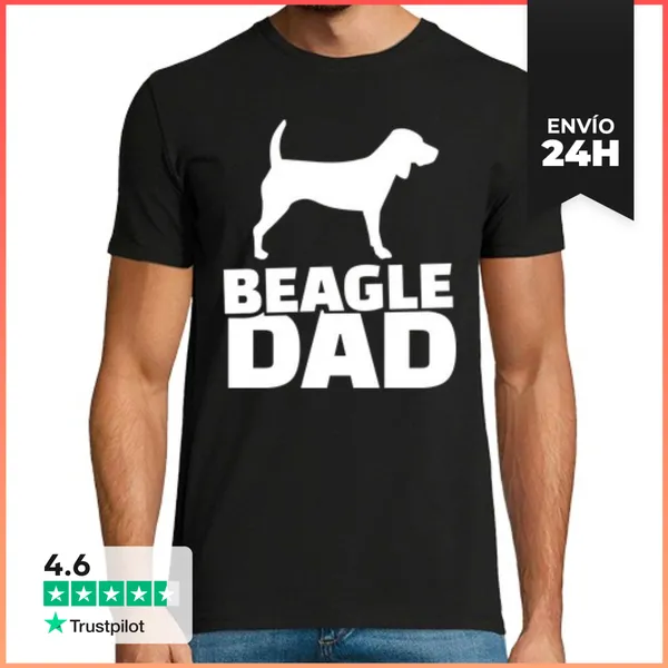 Camiseta Hombre Clásica Padre Beagle LaTostadora