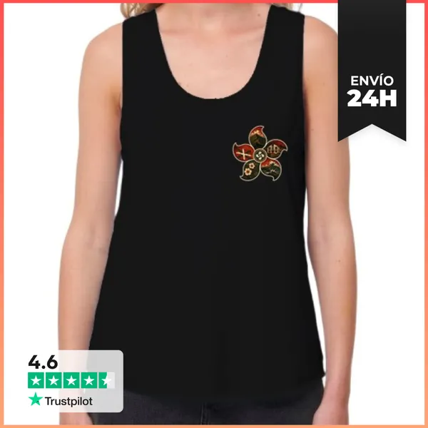 Camiseta Mujer Sin Mangas, Loose Fit Euskal LaTostadora