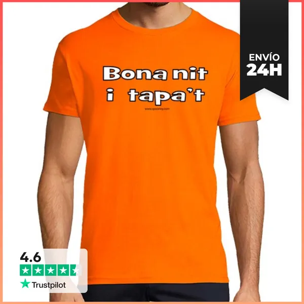 Camiseta Hombre Clásica Bona Nit I Tapat LaTostadora