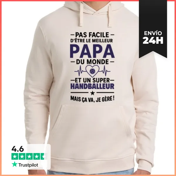 Sudadera Unisex Con Capucha Papá Jugador De Balonmano Idea De