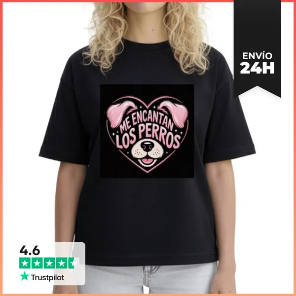 Camiseta Mujer Boxy Love Dogs LaTostadora