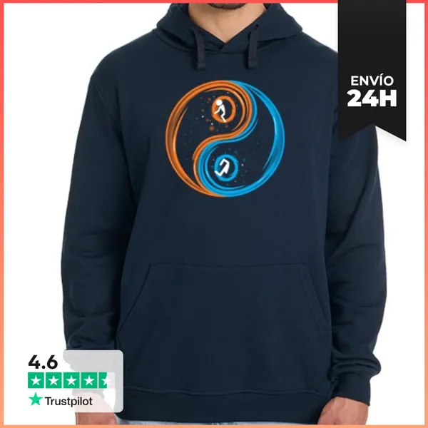 Sudadera Unisex Con Capucha Portal Yin Yang LaTostadora