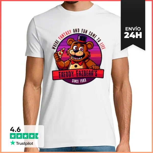 Camiseta Hombre Clásica Freddy Fazbears LaTostadora