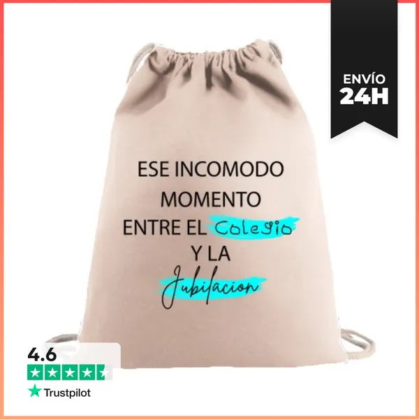 Mochila Saco Con Cuerdas Ese Incomodo Momento Entre El Colegio Y