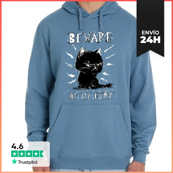Sudadera Unisex Con Capucha Cuidado Con Mi Furia LaTostadora