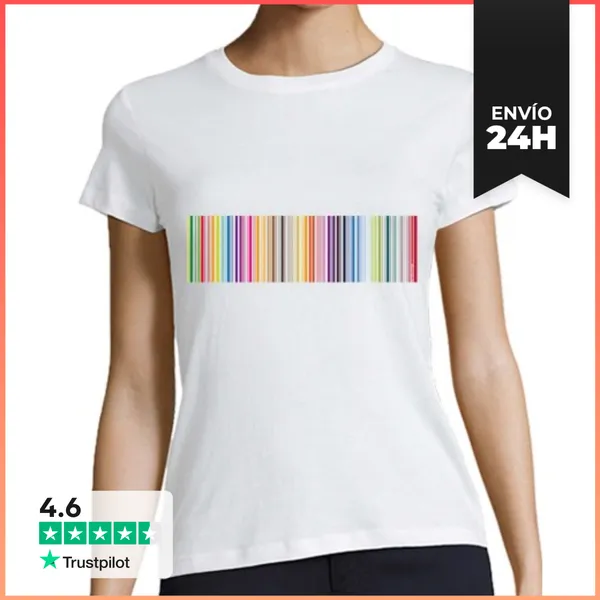 Camiseta Mujer Clásica Codigo De Colores LaTostadora