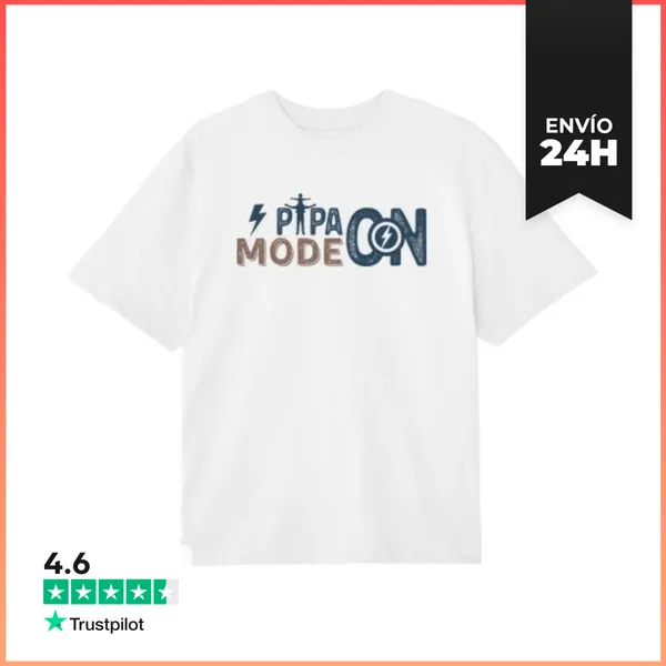Camiseta Oversize PAPA MODE ON LaTostadora