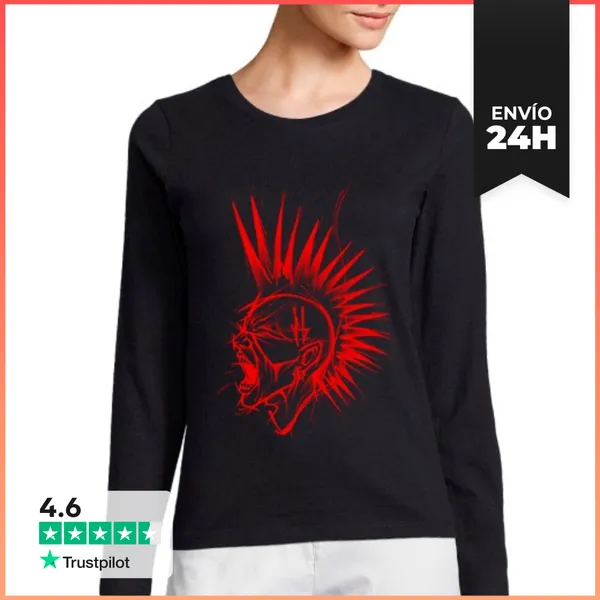 Camiseta Mujer Manga Larga Shout Punk LaTostadora