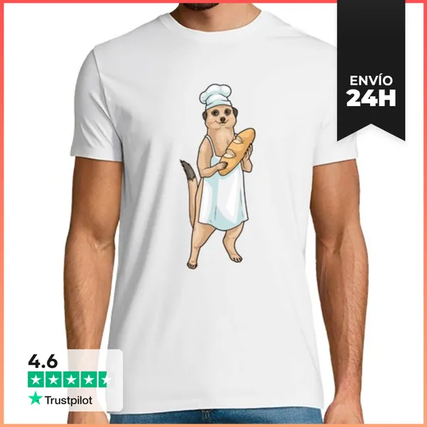 Camiseta Hombre Clásica Trapeador Limpiador De Suricatas