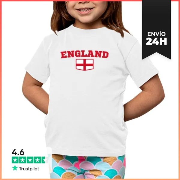 Camiseta Clásica Para Niños Camiseta Inglaterra Personalizable