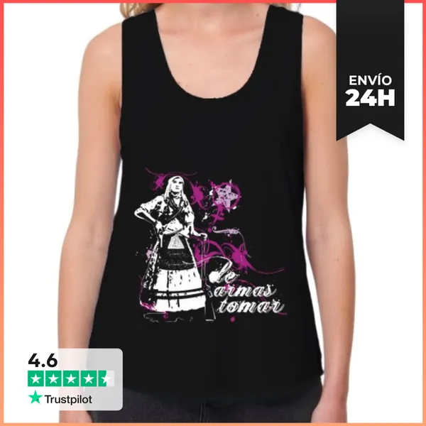 Camiseta Mujer Sin Mangas, Loose Fit De Armas Tomar - Camisola