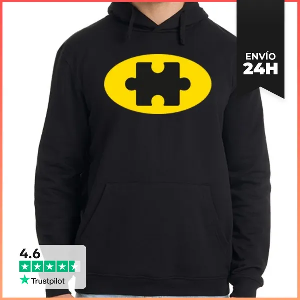 Sudadera Unisex Con Capucha Batman Autismo LaTostadora