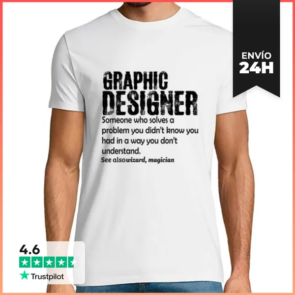 Camiseta Hombre Clásica Diseñador Grafico LaTostadora
