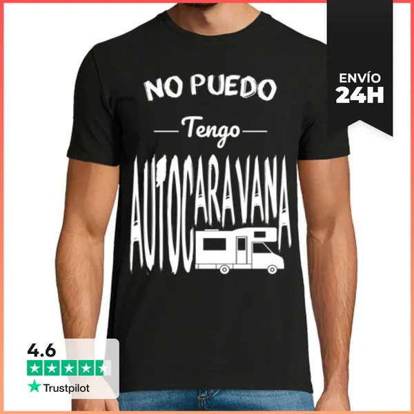 Camiseta Hombre Clásica No Puedo Tengo Autocaravana LaTostadora