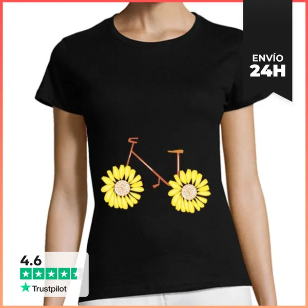 Camiseta Mujer Clásica Bicicletas LaTostadora
