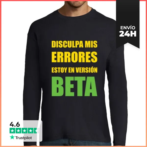 Camiseta Hombre Manga Larga Versión Beta 2 LaTostadora