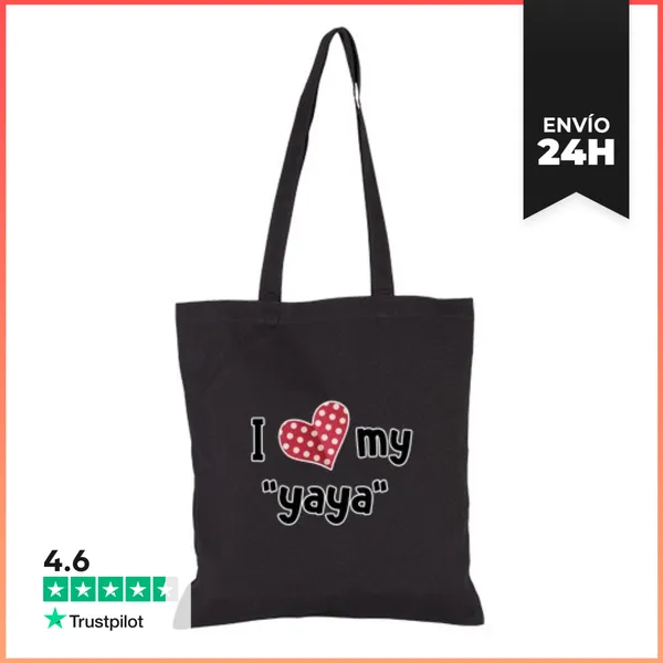 Bolsa De Tela I Love My Yaya Bolsa Negra LaTostadora