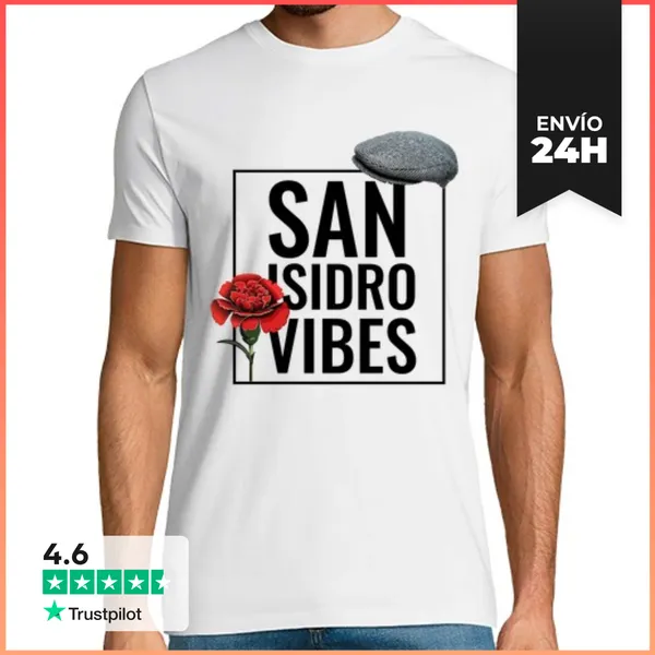 Camiseta Hombre Clásica San Isidro Vibes LaTostadora