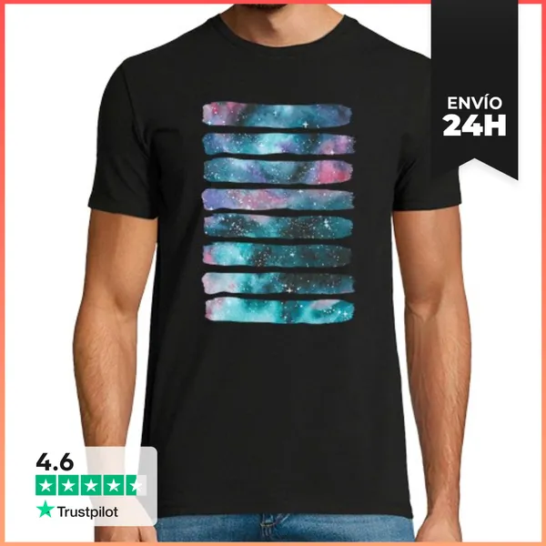 Camiseta Hombre Clásica Artístico Espacio Exterior Cósmico