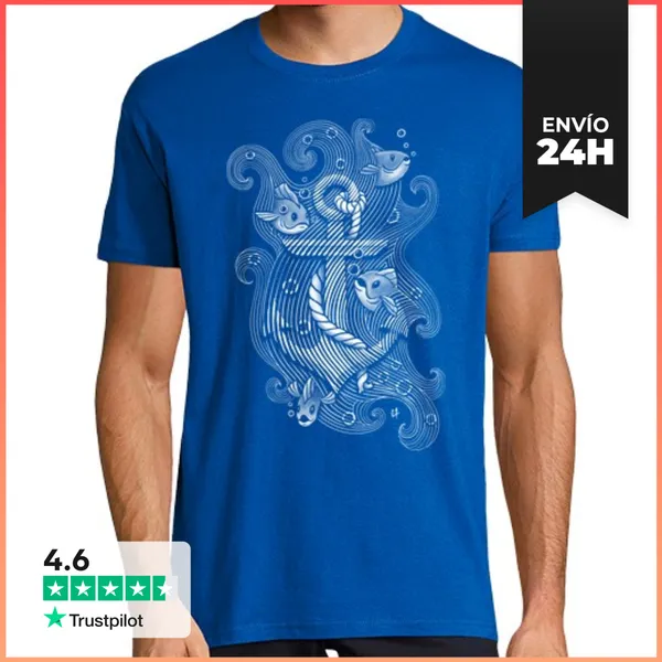 Camiseta Hombre Clásica Ancla Perdida LaTostadora