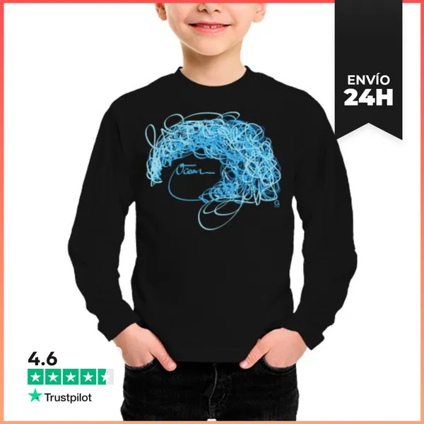 Camiseta Manga Larga Para Niños Ocean LaTostadora