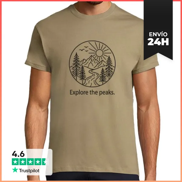 Camiseta Hombre Clásica Sendero Hacia La Cima LaTostadora