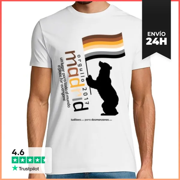 Camiseta Hombre Clásica Orgullo 2017 Madrid Bear LaTostadora