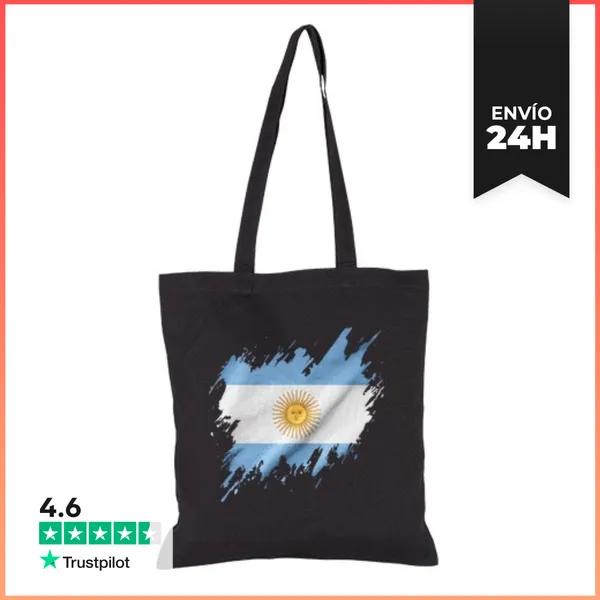 Bolsa De Tela Bandera Argentina Rasgada, Grunge LaTostadora