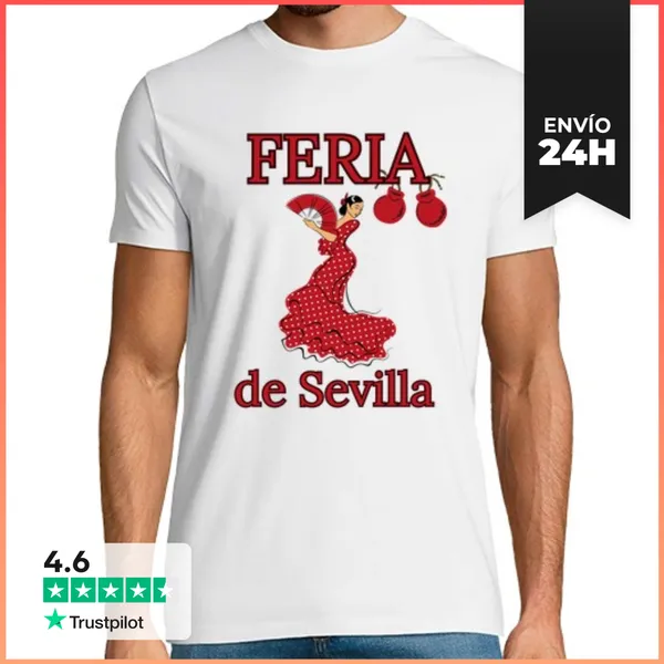 Camiseta Hombre Clásica Feria De Sevilla LaTostadora