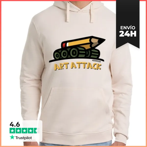 Sudadera Unisex Con Capucha ART ATTACK-RESTO LaTostadora