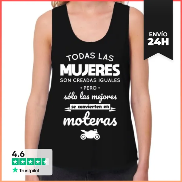 Camiseta Mujer Sin Mangas, Loose Fit Mujeres Iguales - Mejores