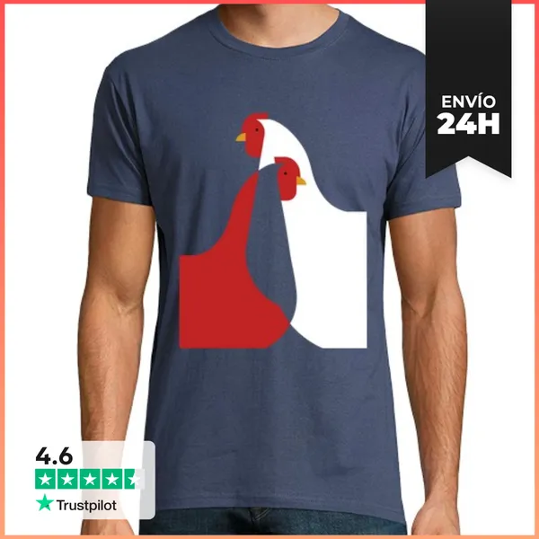 Camiseta Hombre Clásica Gallinas LaTostadora