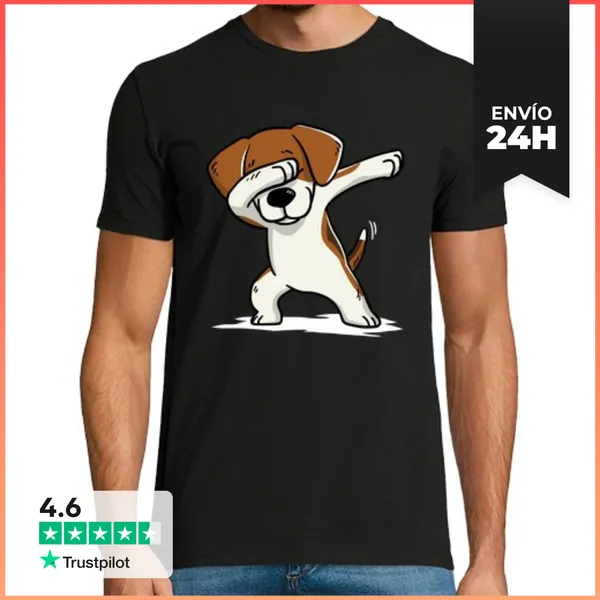 Camiseta Hombre Clásica Perro Beagle DAB! LaTostadora