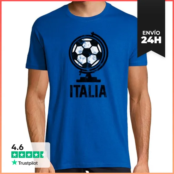 Camiseta Hombre Clásica Italia Futbol LaTostadora