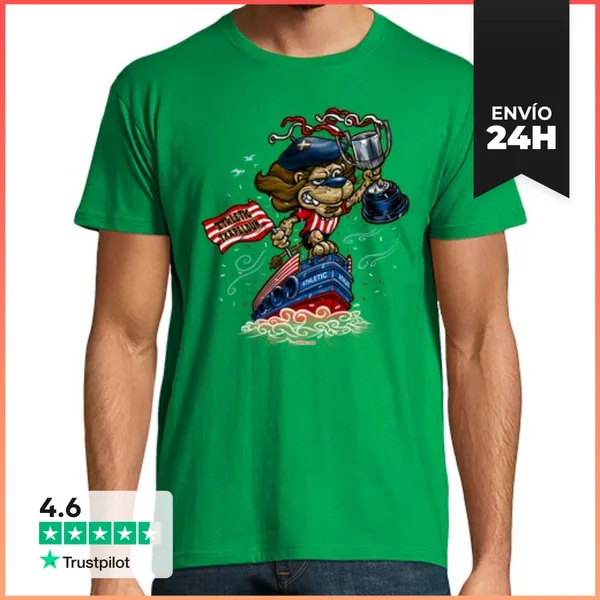 Camiseta Hombre Clásica Leon Y Gabarra Txapeldun LaTostadora