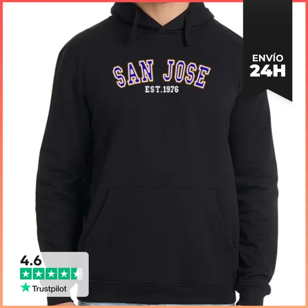 Sudadera Unisex Con Capucha San José Est 1976 LaTostadora