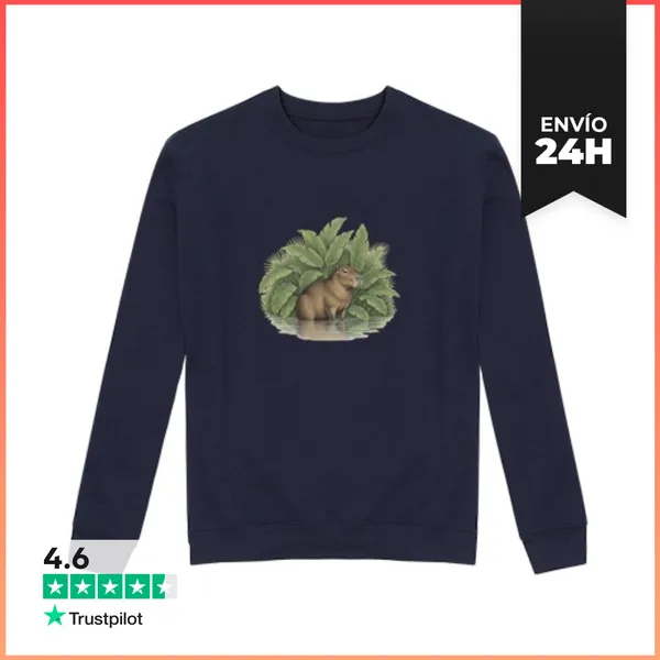 Sudadera Unisex Capibara En La Jungla Tropical LaTostadora