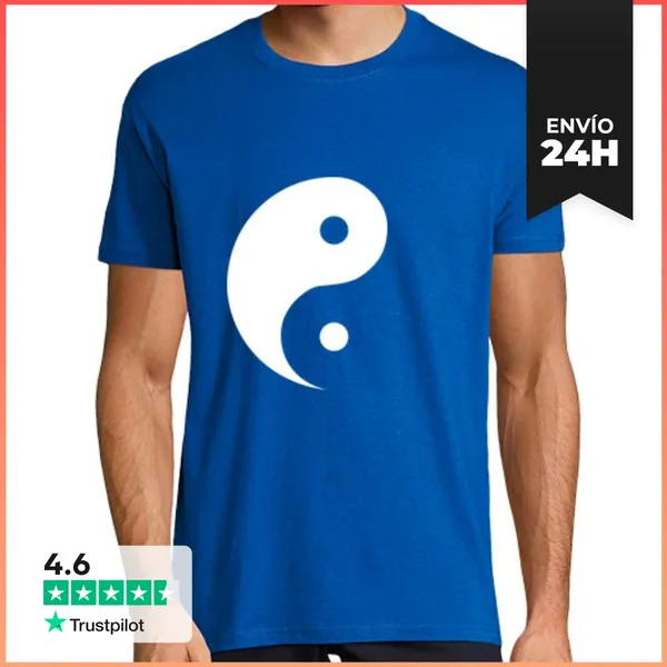 Camiseta Hombre Clásica Ying A Medias LaTostadora