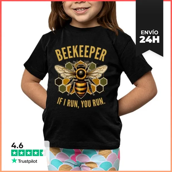 Camiseta Clásica Para Niños Beekeeper Beekeeper If I Run, You