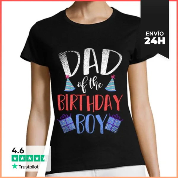 Camiseta Mujer Clásica Padre De La Familia Padres Papá De Los