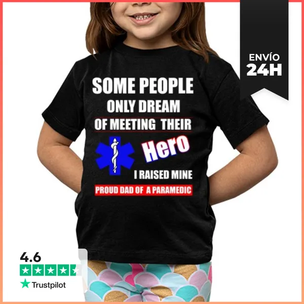 Camiseta Clásica Para Niños Crié A Mi Héroe Papá EMT Orgulloso