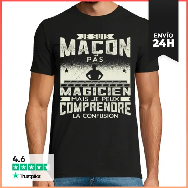 Camiseta Hombre Clásica Macon Mampostería Humor Macon LaTostadora