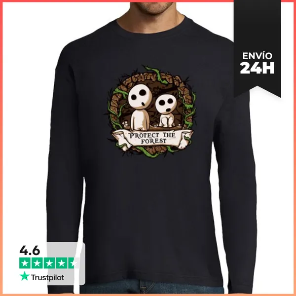 Camiseta Hombre Manga Larga Kodamas LaTostadora