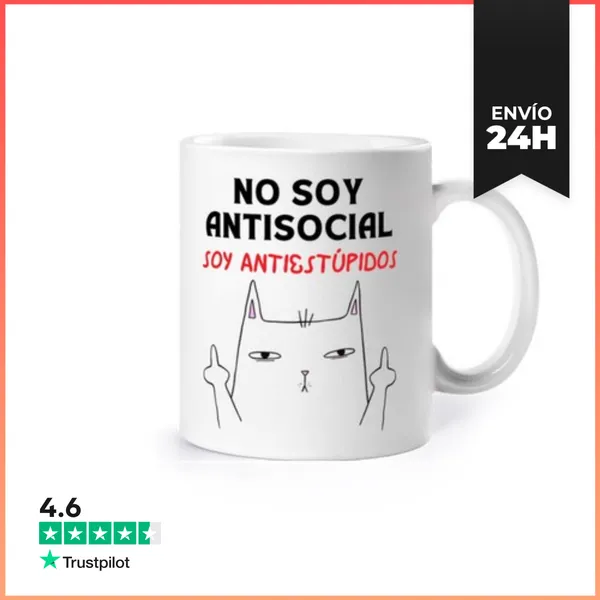 Taza No Soy Antisocial LaTostadora