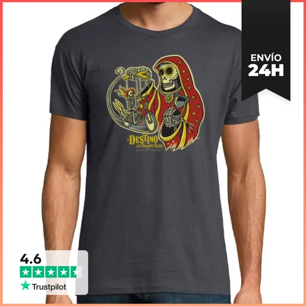 Camiseta Hombre Clásica El Destino - Gris Ratón LaTostadora