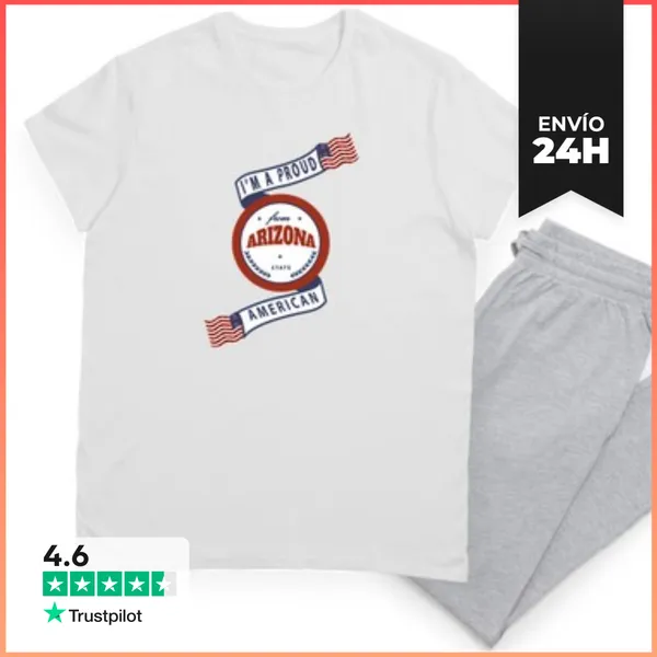 Pijama Insignia Del Estado De Arizona Orgulloso Estadounidense