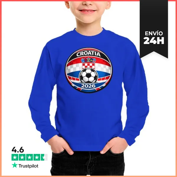 Camiseta Manga Larga Para Niños Fútbol Croacia 2026 LaTostadora